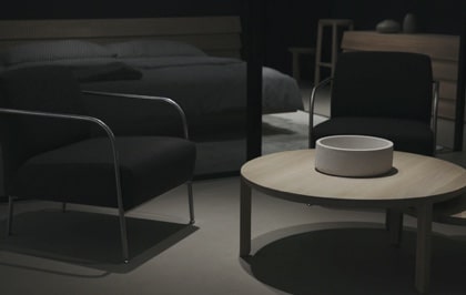 furniture on a dark background